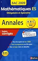 ANNAL 09 ABC SUJ COR MATHS ES 2091875252 Book Cover