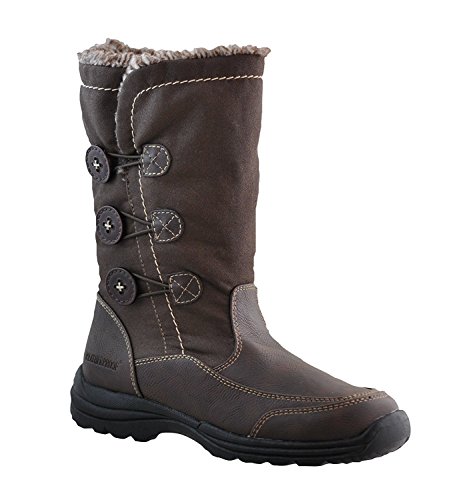 Weatherproof Womens Cold Weather With Zipper Closure All-Weather Insulated Winter Boots, Brown, 10 US