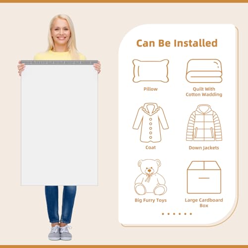 Image of Fuxury Extra Large Poly Mailers 24x36 inch 50Pcs, Bulk Heavy Duty Shipping Bags | 2.5mil Strong Adhesive Shipping Envelopes for Clothing, XL Jumbo Poly Mailing Envelopes for Small Business Suppier White