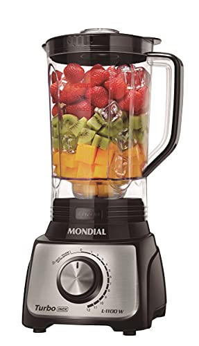 Liquidificador Turbo, Mondial, Preto/Inox, 1100W, 110V - L-1100 BI