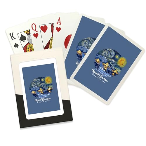 Baraja de Poker Lantern Press Mount Spokane Washington 52 cartas
