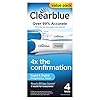 Clearblue Paquete combinado de prueba de embarazo, 4 unidades, digital con cuenta regresiva inteligente y detección rápida, paquete económico