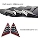 for Ford Focus ST RS MK3 SE Hatchback 2012-2018 Sporty Car Auto Exterior Rear Side Window Louvers Air Vent Scoop Shades Cover Glass Trim Blinds (Glossy Black)