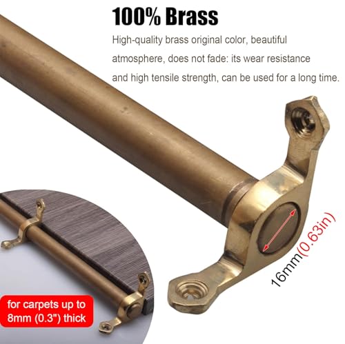 Soportes para escaleras regulables en metal pulido con barras tubulares recortables 4