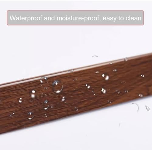 Wood Grain PVC Corner Protection Strips - Brown Tile Edge Guards for Living Room, Imitation Solid Wood, 2.5x100cm/1x39.4in, Durable Corner Protectors for Home Decor