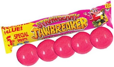 Strawberry Jawbreakers Bubblegum x10 packs (50 Balls)