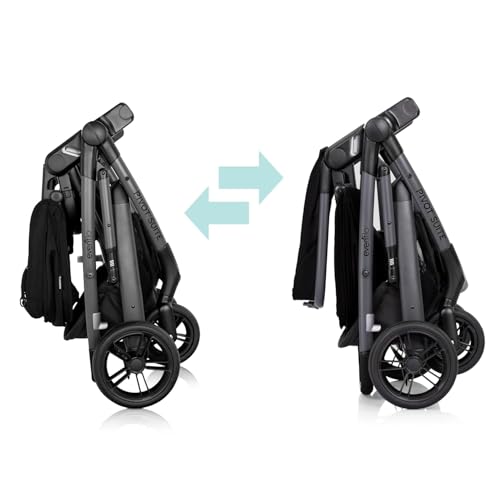 evenflo pivot suite modular travel system with litemax infant car seat dunloe black
