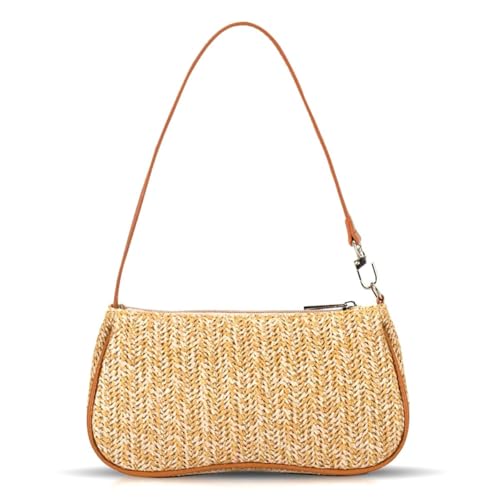 Bolso de verano bohemio khaki tejido a mano miniatura 1