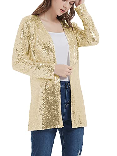 Anna-Kaci Women's Sequin Jacket Open Front Coat Blazer Party Cocktail Outerwear Cardigan,3