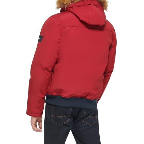 Image of Tommy Hilfiger Men's Arctic Cloth Quilted Snorkel Bomber Jacket (Standard and Big & Tall)