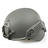 Mich 2000 Combat Protective Helm mit Seitengitter und NVG-Montierung für Airsoft Tactical Military Paintball Hunting (g)