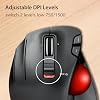 ELECOM EX-G Left Handed Trackball Mouse, 2.4 GHz USB Wireless, Ergonomic, Thumb Control, Tracking Roller Ball, 6 Programmable Buttons, Tilt Scroll
