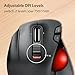 ELECOM EX-G Left Handed Trackball Mouse, 2.4 GHz USB Wireless, Ergonomic, Thumb Control, Tracking Roller Ball, 6 Programmable Buttons, Tilt Scroll