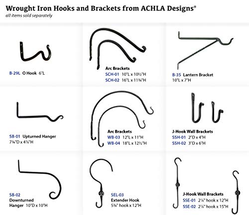 Achla Designs Sch-02 Arc Wall Bracket Hook, 16-Inch, Black #TOP6