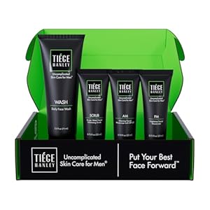 Tiege Hanley Men’s Skin Care Set, Essential Routine (System Level 1) – Face Wash, Scrub & Moisturizer for Healthier, Hydrated Skin | Daily Men’s Skin Care Kit for Sensitive skin & Dryness Protection