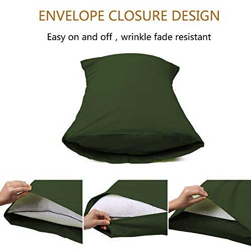 Image of Best Season 4 Piece Bed Sheet Set (Queen Size Olive Green) 1 Flat Sheet,1 Fitted Sheet and 2 Pillow Cases,100% Brushed Microfiber 1800 Luxury Bedding,Deep Pockets,Extra Soft & Fade Resistant