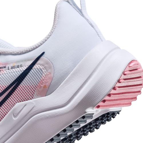 Nike Downshifter 12 PRM Womens Shoes, White/Midnight Navy-Pearl Pink-Football Grey-Coral Chalk, 8.5