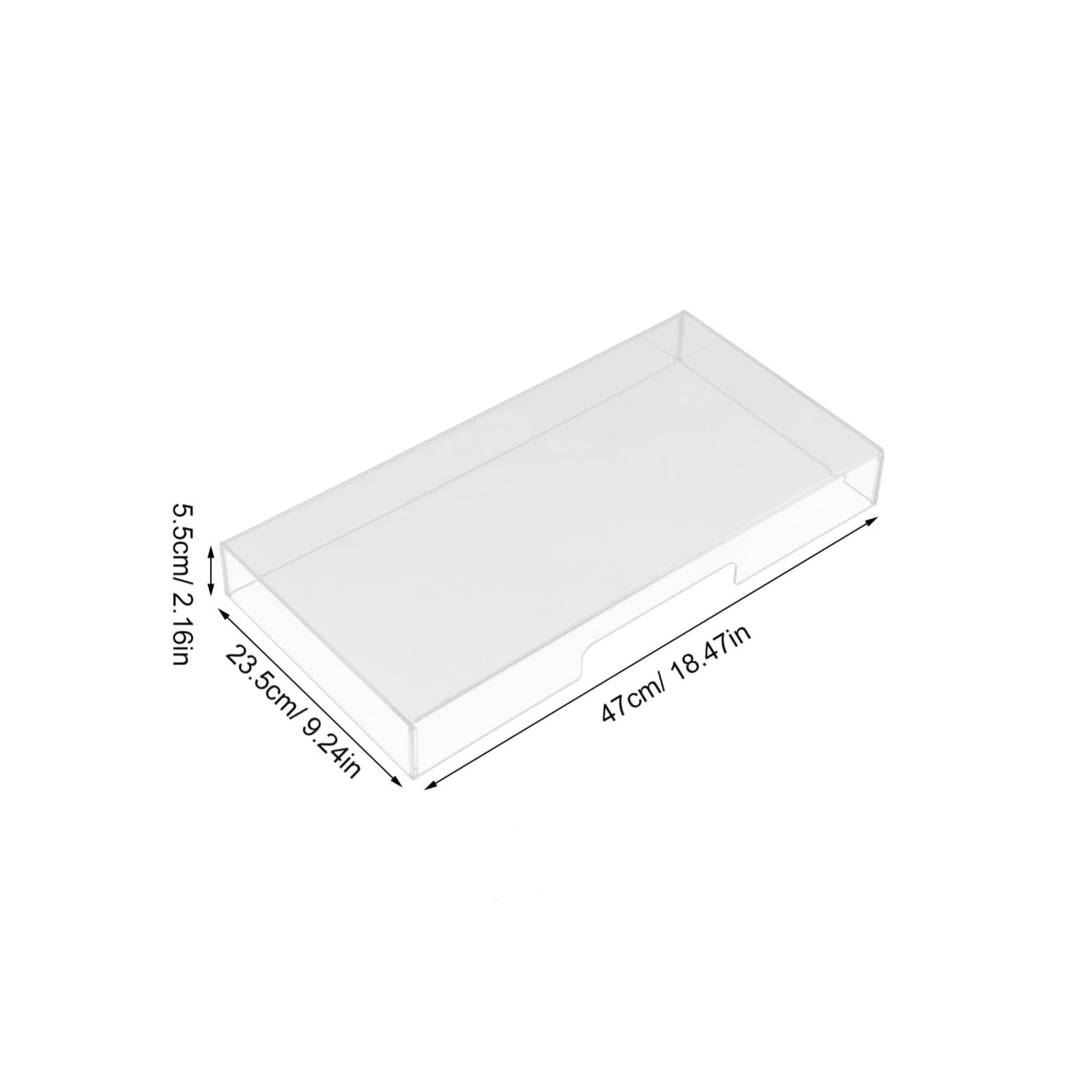 Artibetter Copertura per Tastiera in Acrilico Trasparente Antipolvere e Protezione Contro Liquidi per Tastiera Meccanica 470x235x55mm per Uso Desktop