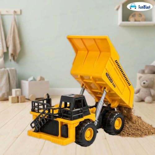 Image of FunBlast Pull Back Vehicles Construction Toy Truck, Die Cast Metal Dumper, Friction Power Toy Trucks for 3+ Years Old Boys, Kids and Girl