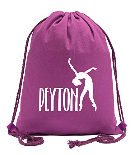 Mato & Hash Personalized Dance Bags, Ballet Drawstring Backpack, Dance Backpacks for Girls - Pink CE2725Dance S2
