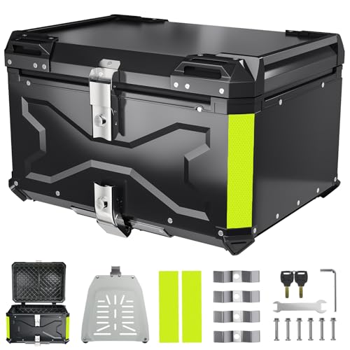 Top Case Moto, 65L Aleación de Aluminio Maleta Moto...
