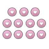 uxcell Plastic Book Binding Discs, 11Pcs 35mm Heart Discbound Expansion Discs Binder Ring for DIY Notebooks Planner Accessories, Wine Red