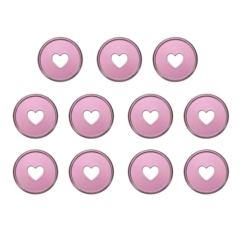 uxcell Plastic Book Binding Discs, 11Pcs 35mm Heart Discbound Expansion Discs Binder Ring for DIY Notebooks Planner Accessories, Wine Red