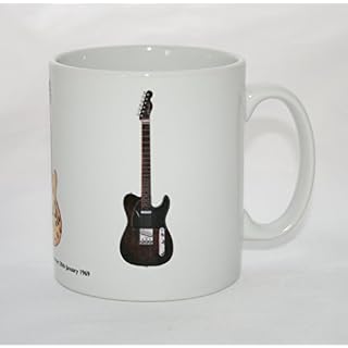 Mug de la guitare. Les illustrations de guitares The Beatles Apple sur le toit. - Les Beatles, Paul McCartney, John Lennon, RIngo Starr, George Harrison Mug de la guitare. Les illustrations de guitares The Beatles Apple sur le toit. – Image 3