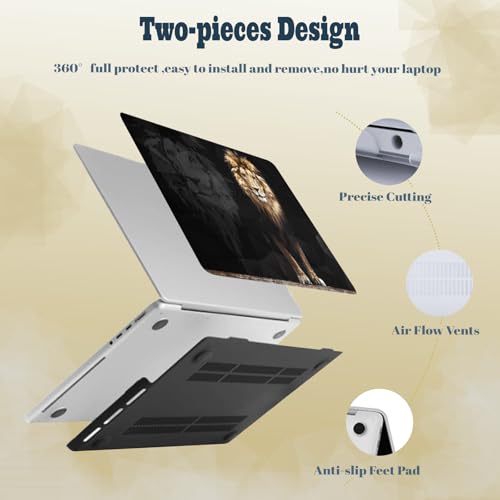 Funda Macbook Pro 13 A1502 de alta resistencia con diseño Rey del Bosque 4