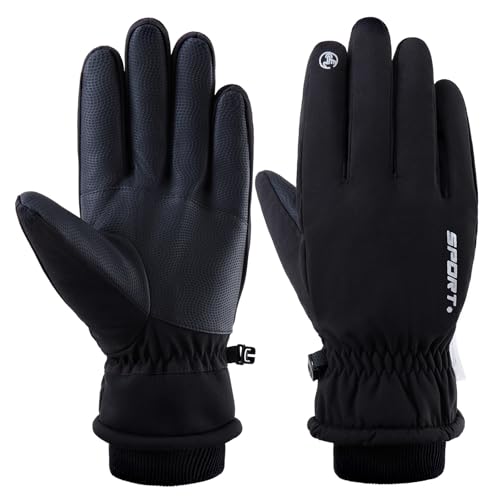 SAKTHIVEL Gants d'hiver Homme et Femme, Gants Ski Coupe-Vent Gants Thermiques Gants Tactile, la Ski Course à Pied Cyclisme Randonnée