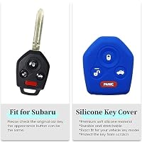 OTMIK Silikon Auto Schlüssel Abdeckung für Subaru Imprezza Outback Legacy Forester STi WRX XV Crosstrek Tribeca Remote Shell Halter (4 Knöpfe Blau) – Ansicht 4