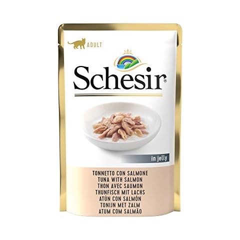 Comida Húmeda Schesir para Gatos Adultos con Bacoreta y Salmón Cover