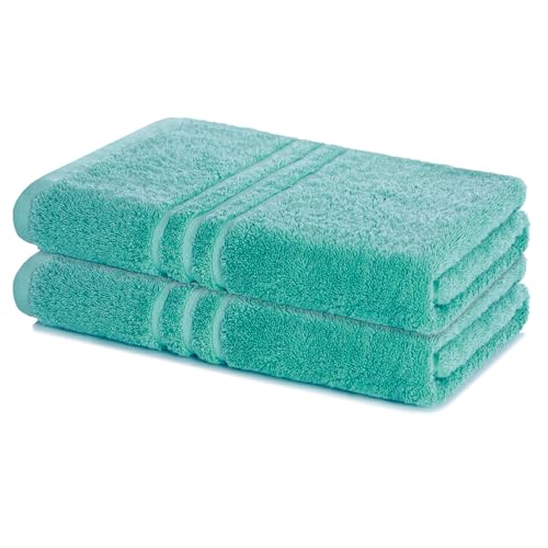 Lavea® Lot de 2 Serviettes de Bain 70x140 cm 100% Coton – Douces et Absorbantes – Idéales comme Serviette de Bain Grande Taille, Drap de Bain ou...