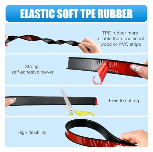 Borde autoadhesivo flexible de TPE en U blanco de 22 mm para proteger muebles en rollo de 5 m 5