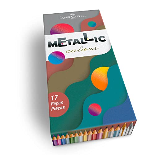 kit Metallic, Faber-Castell, KIT/METAL, Edição Limitada, 17 peças