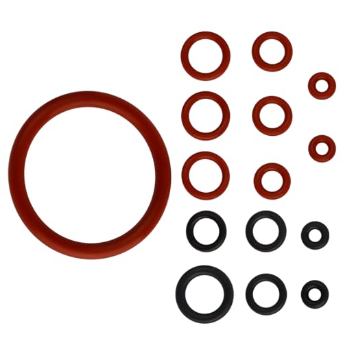 Bestgle 60 Pcs Silicone O-Ring Seal Kit, Coffee Machine Sealing Gasket for Philips Saeco Gaggia Spidem Espresso Machines, Professional Maintenance Kit Seal O Rings Nozzle Gasket