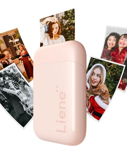 Liene Mini Impresora Fotos Movil, 2x3'' Impresora Fotográfica Smartphone con 5 Zink Papeles...