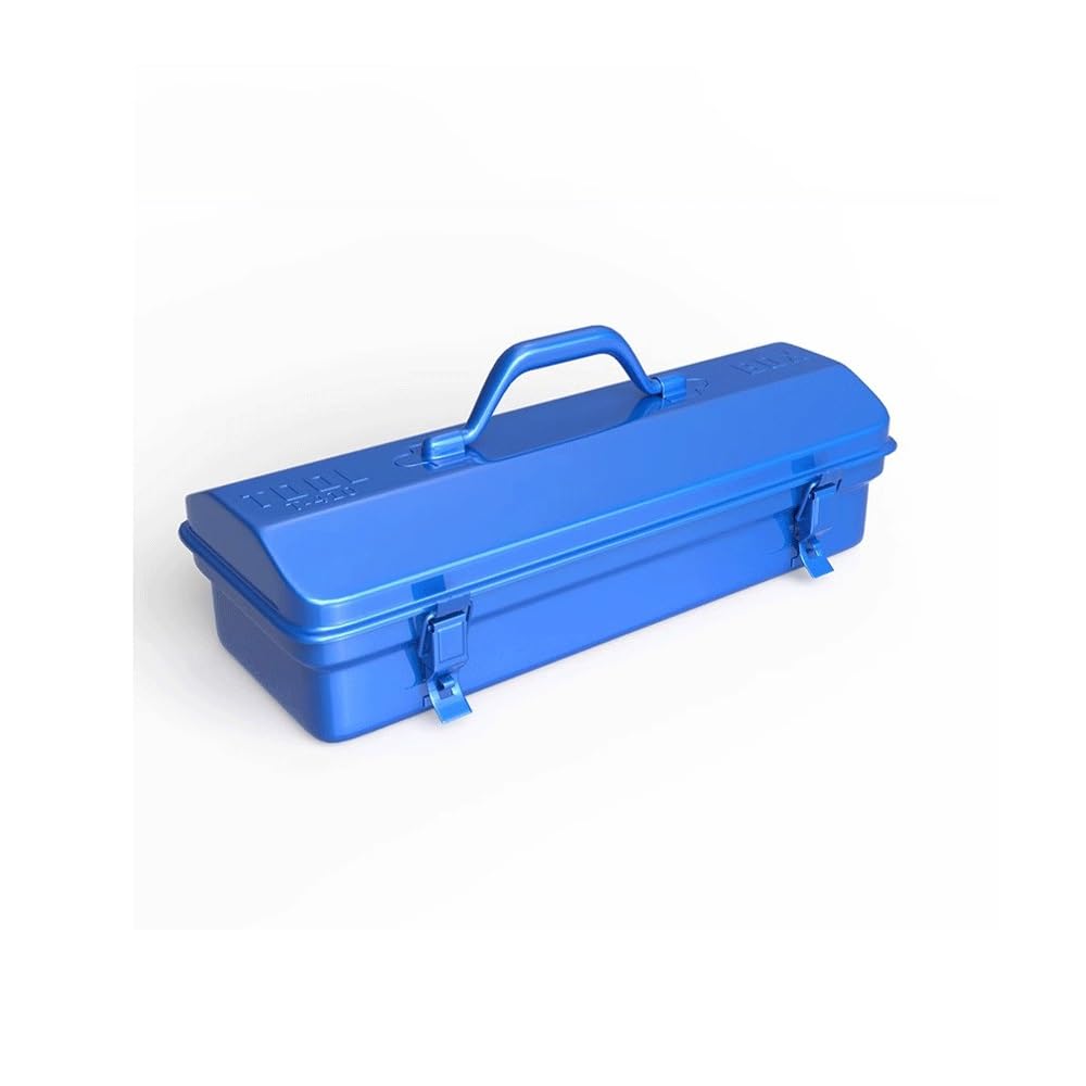 Tool Case Blue Hardware Toolbox Thick Iron Car Storage Box Portable Object Home Electrician Storage Solution