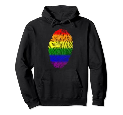 LGBTQ+ Regenbogenflagge Daumenabdruck Family Pride Pullover Hoodie