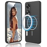 DESSEN Cover Magnetica per Oppo Reno 8T 4G / Reno8 T 4G - Custodia in Silicone Liquido Morbido, Antiurto Protezione Case, Compatibile con Accessori Magnetico, Nero