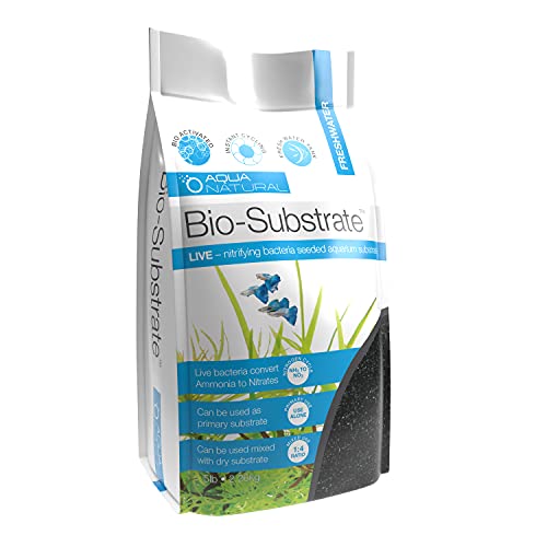 Aqua Natural Diamond Black Bio-Substrate 5lb for Aquariums, Gravel seeded Start up bio Active nitrifying Bacteria 2-4mm (BIOFRESH004)