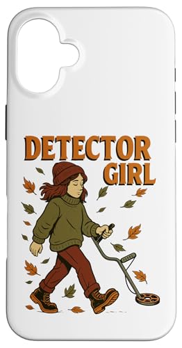 DETECTOR-GIRL, 金属探知機 アクセサリー 宝物を探す 金属探知機 スマホケース iPhone 16 Plus 用