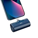 iWALK Small Portable Charger 4500mAh Ultra-Compact Power Bank Cute Battery Pack Compatible with iPhone 13/13 Pro Max/12/12 Mini/12 Pro Max/11 Pro/XS Max/XR/X/8/7/6/Plus Airpods and More,Blue