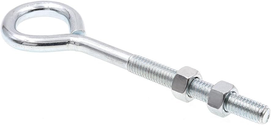 Image of Prime-Line 9066858 Eye Bolts with Nuts, 3 /8 in.-16 X 6 in., Zinc Plated Steel (Pack of 120)