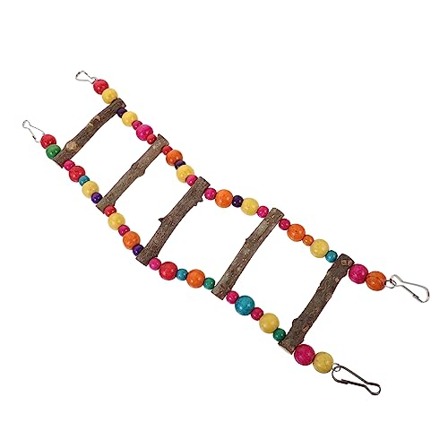 HANABASS Parakeet Climbing Ladder Wooden Bird Toy Small Animal Step Ladder Bird Cage Toy Pet Bird Activity Ladder
