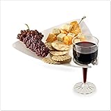 Emi-Trbp9c 120 9' Triangle Clear Cocktail Plates with Beverage Holder - Buffet Plates for Parties and Appetizers