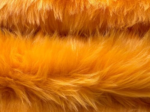 Fausse fourrure tissu brillant or 10Mtr pour decoration de fetes de Noel - 5