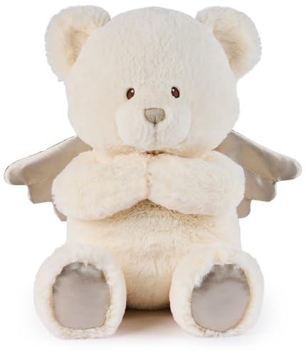 GUND Baby Angel Bear with Wings, Spiritual Teddy Bear with Chime Sound, Sensory Toy for Babies and Newborns, White, 9”
