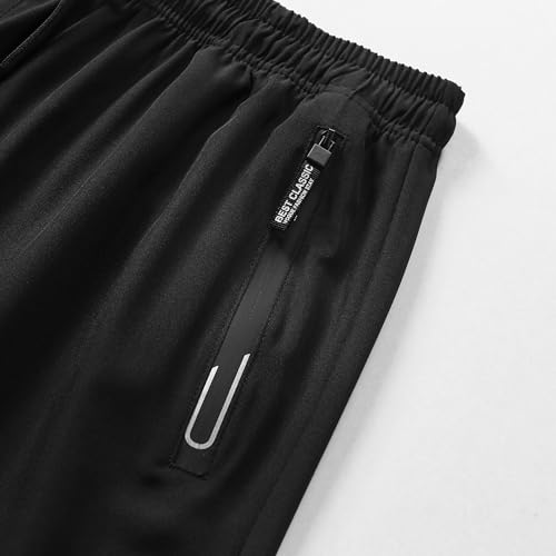 Men's Summer Athletic Shorts Elastic Waist Functional Zippered Pockets for Gym Outdoor4