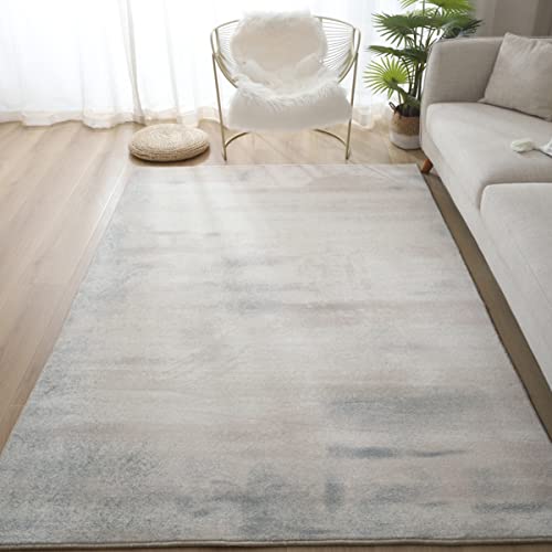 「Tuokus」ラグ カーペット シャギーラグ 洗える ふわふわ 絨毯 厚手 ラグマット 3畳4畳5畳6畳 ホットカーペット&床暖房で使用可能 洗える 模造カシミアラグ 消臭 厚い滑り止め付き サラサラ イミテーションカシミア Fj-158 120*160